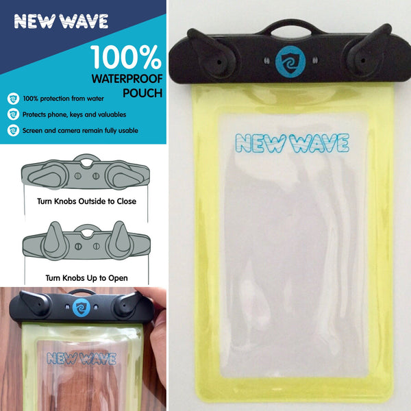 New Wave Waterproof Phone Case - Universal Dry Pouch best open water swim buoy