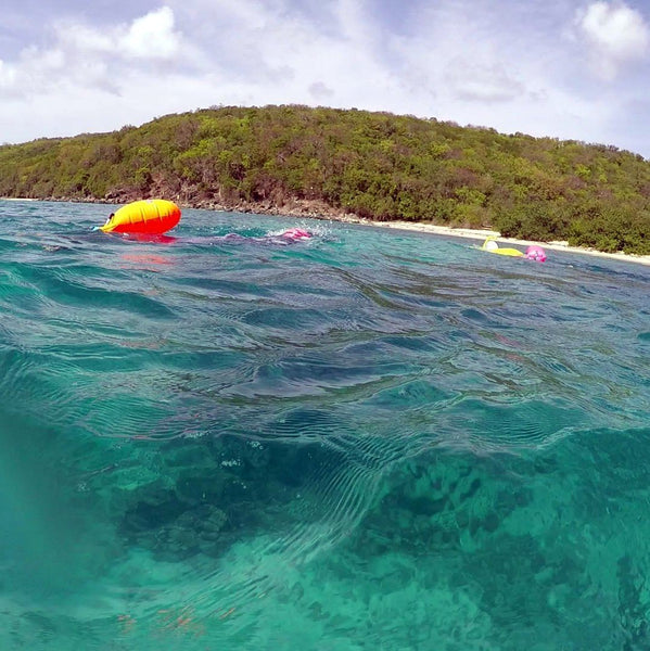 New Wave Open Water Swim Buoy - Medium (15 liter) - Nylon TPU Orange best open water swim buoy
