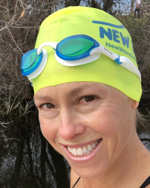 Swag - New Wave Swim Goggles - Fusion 2.0 (Blue Ice = Blue Lens In White Frame)