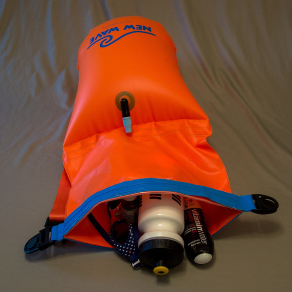 Swim Buoy - New Wave Open Water Swim Buoy - Large (20 Liter) - TPU Orange