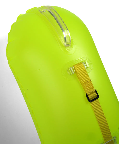 Swim Buoy - New Wave Swim Bubble For Open Water Swimmers And Triathletes - Fluo Green Triathlon Swim Buoy