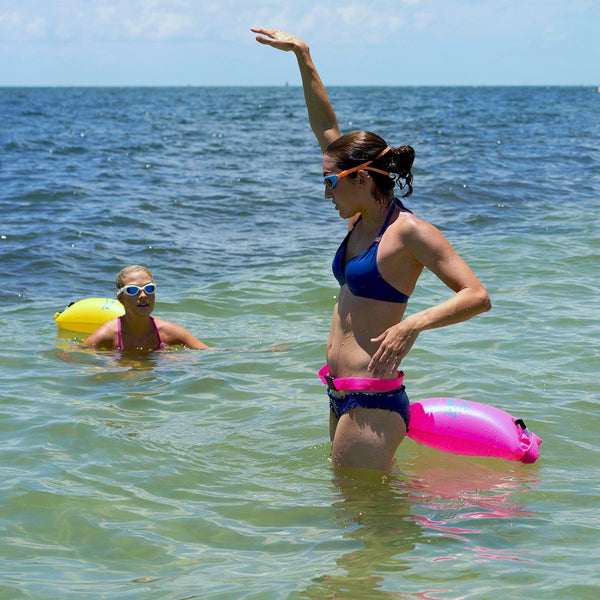 Pink New Wave Swim Buoy - Medium 15 Liter PVC best open water swim buoy