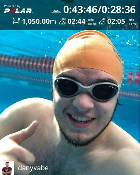 Swim Cap - Swim Cap Orange - New Wave Silicone Swim Cap