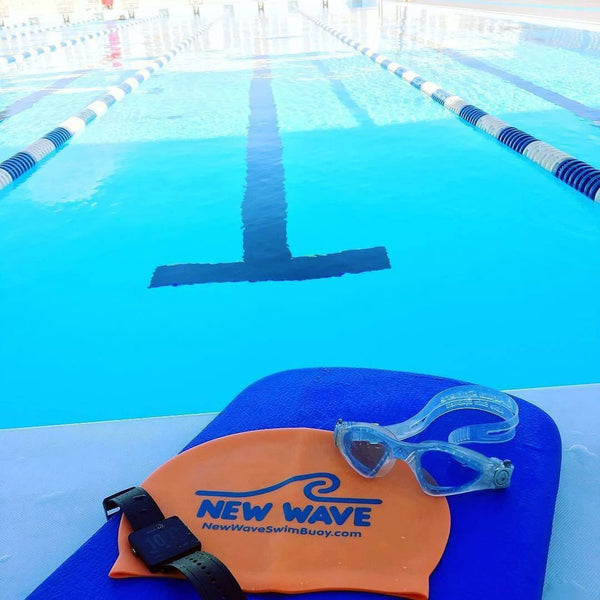 Swim Cap Orange - New Wave Silicone Swim Cap best open water swim buoy