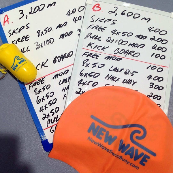 Swim Cap Orange - New Wave Silicone Swim Cap best open water swim buoy