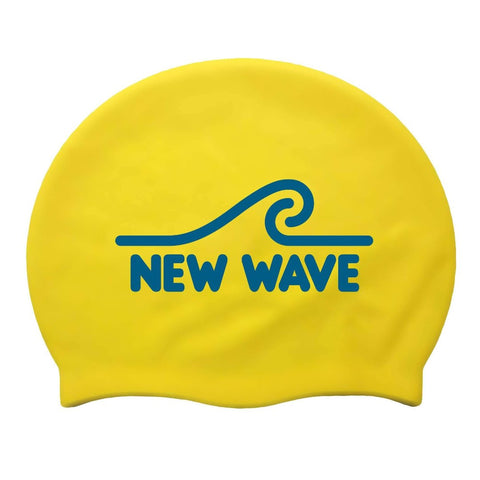 Swim Cap Yellow - New Wave Silicone Swim Cap best open water swim buoy