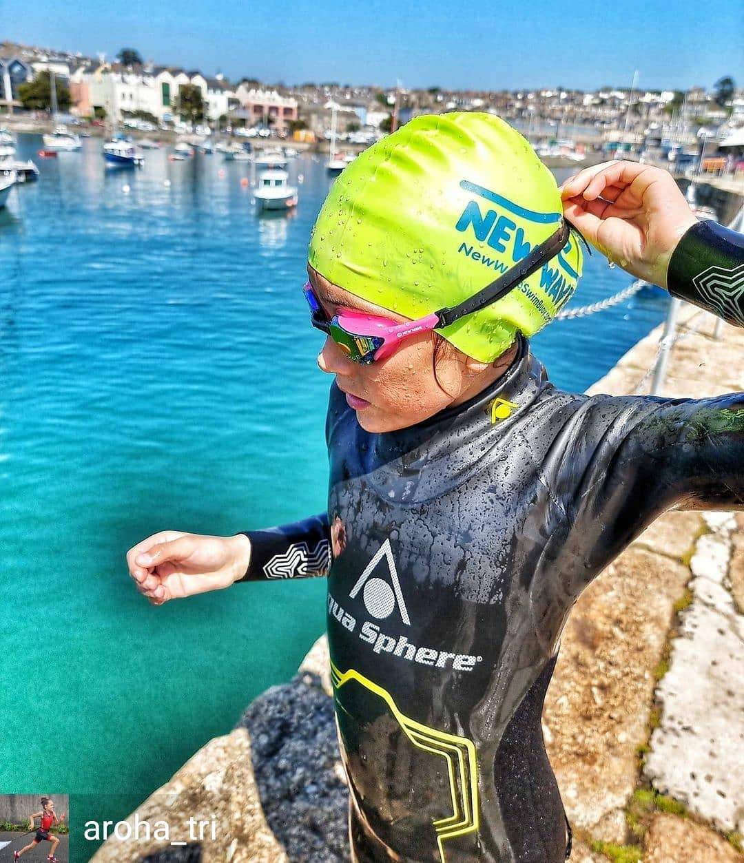 New Wave Swim Goggles (Pink Bubble Dreams - Revo Lens in Pink Frames)