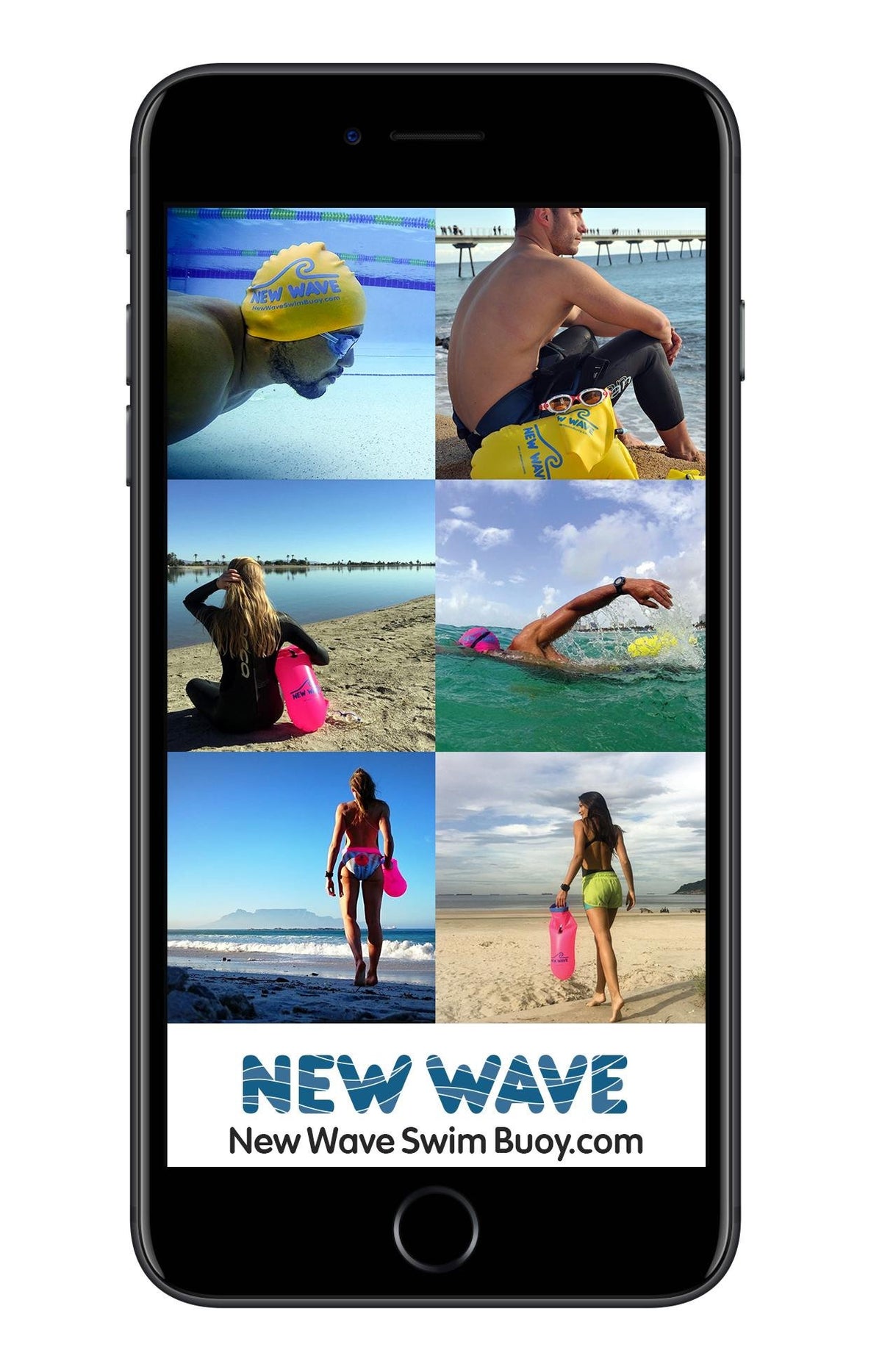 New Wave Waterproof Phone Case - Universal Dry Pouch best open water swim buoy