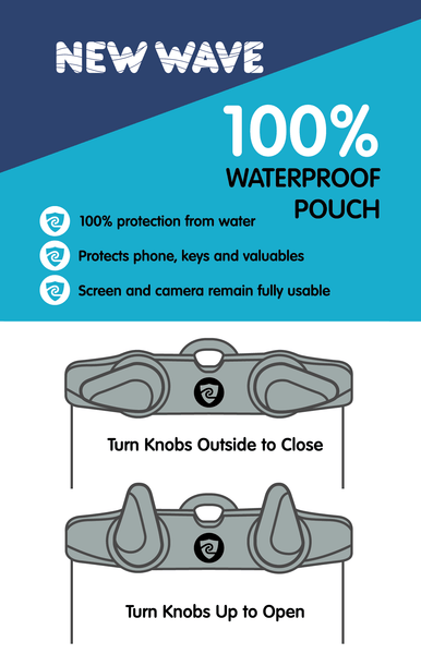 New Wave Waterproof Phone Case - Universal Dry Pouch best open water swim buoy