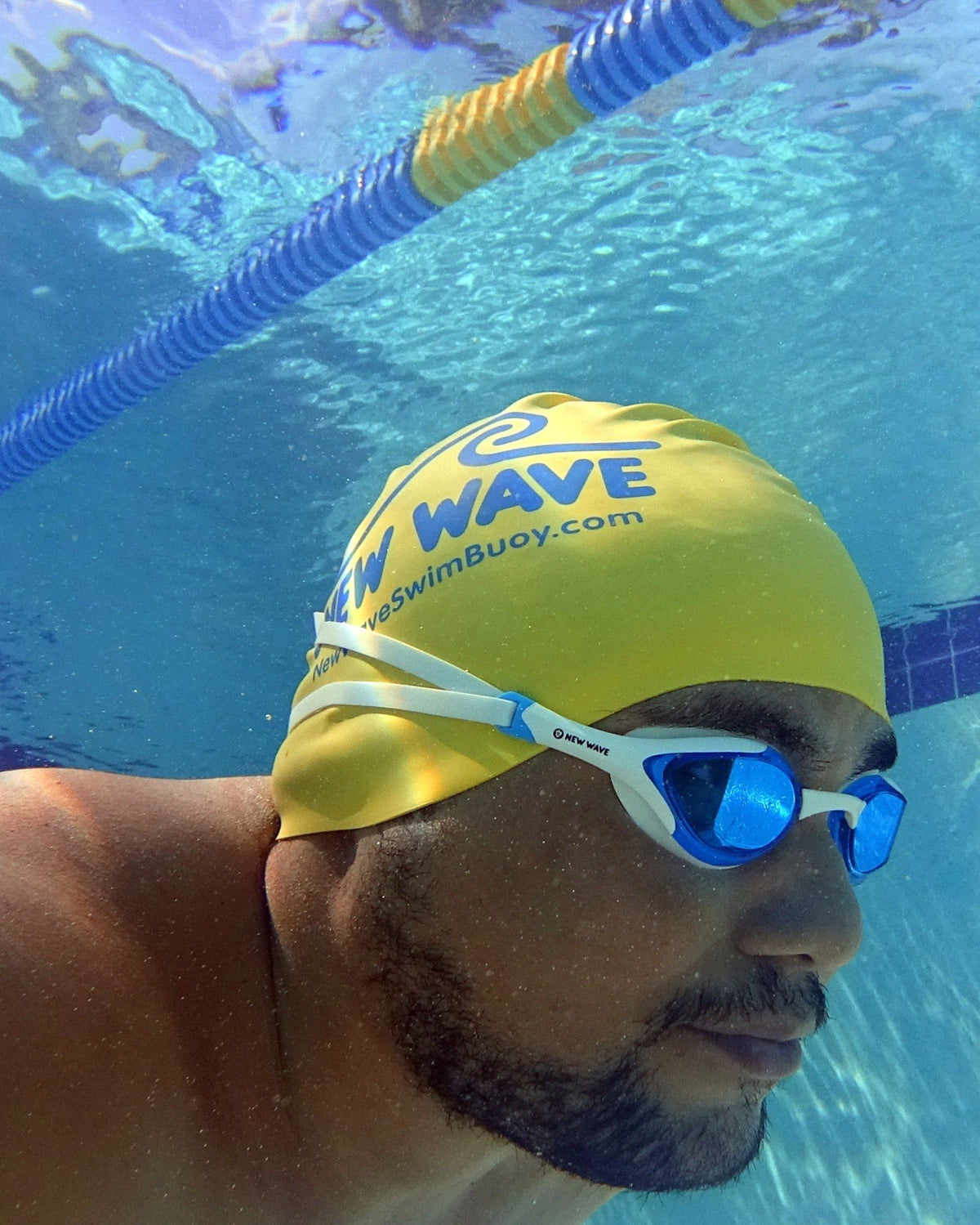 Swag - New Wave Swim Goggles - Fusion 2.0 (Blue Ice = Blue Lens In White Frame)