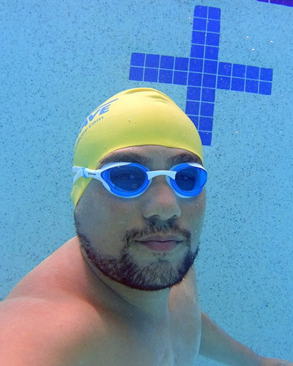 Swag - New Wave Swim Goggles - Fusion 2.0 (Blue Ice = Blue Lens In White Frame)