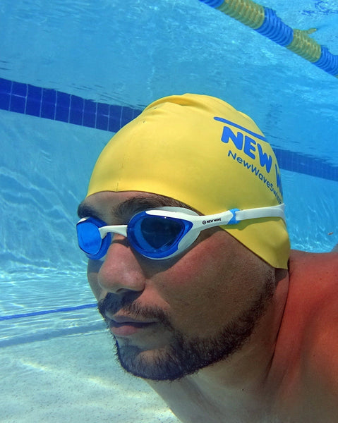 Swag - New Wave Swim Goggles - Fusion 2.0 (Blue Ice = Blue Lens In White Frame)
