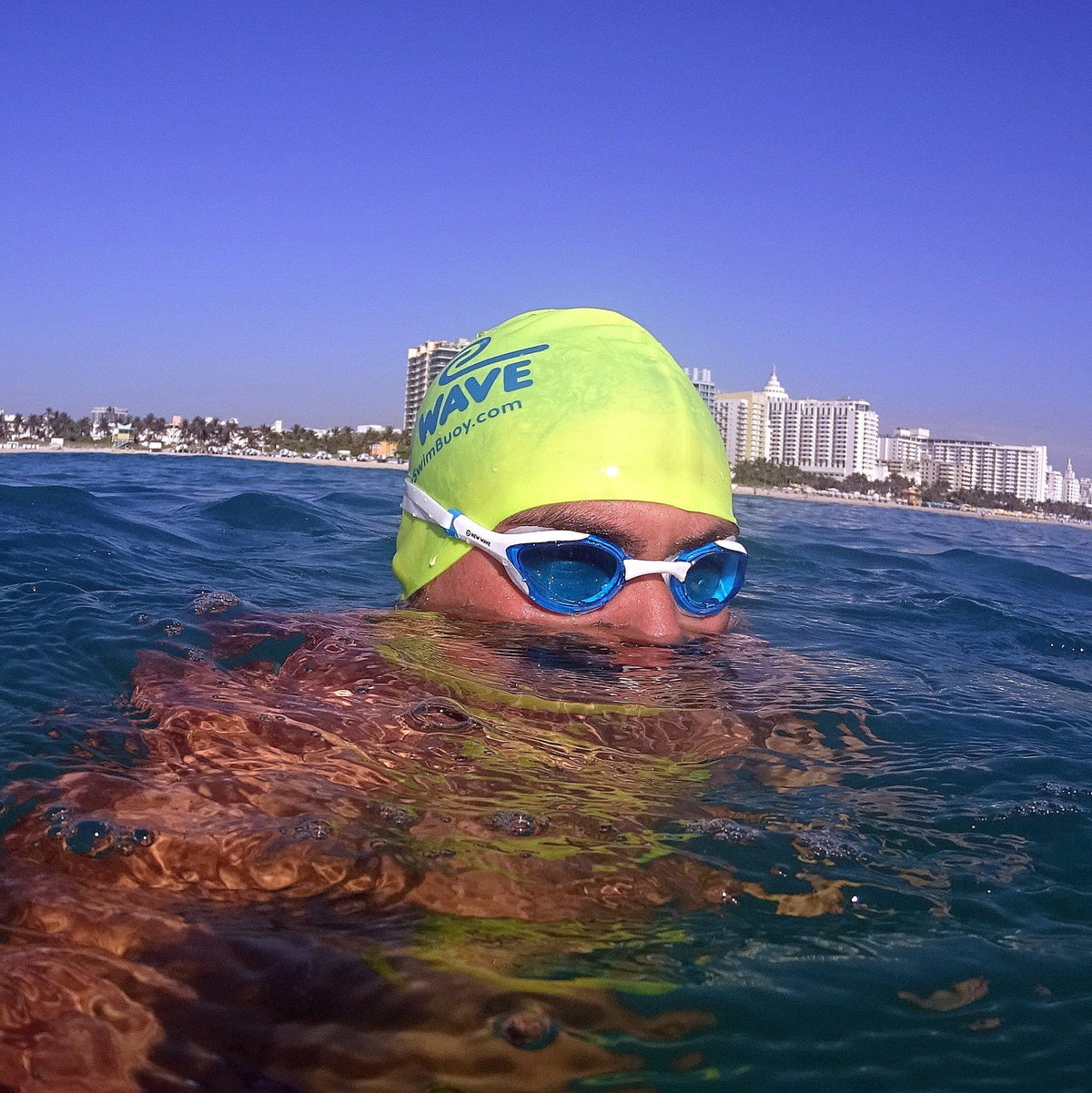 Swag - New Wave Swim Goggles - Fusion 2.0 (Blue Ice = Blue Lens In White Frame)