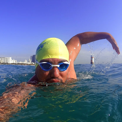 Swag - New Wave Swim Goggles - Fusion 2.0 (Blue Ice = Blue Lens In White Frame)