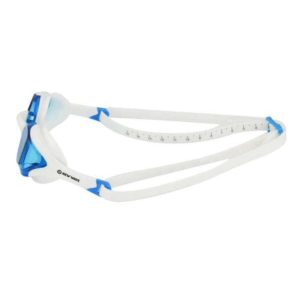 white swimming goggles New Wave Fusion Swim Goggles