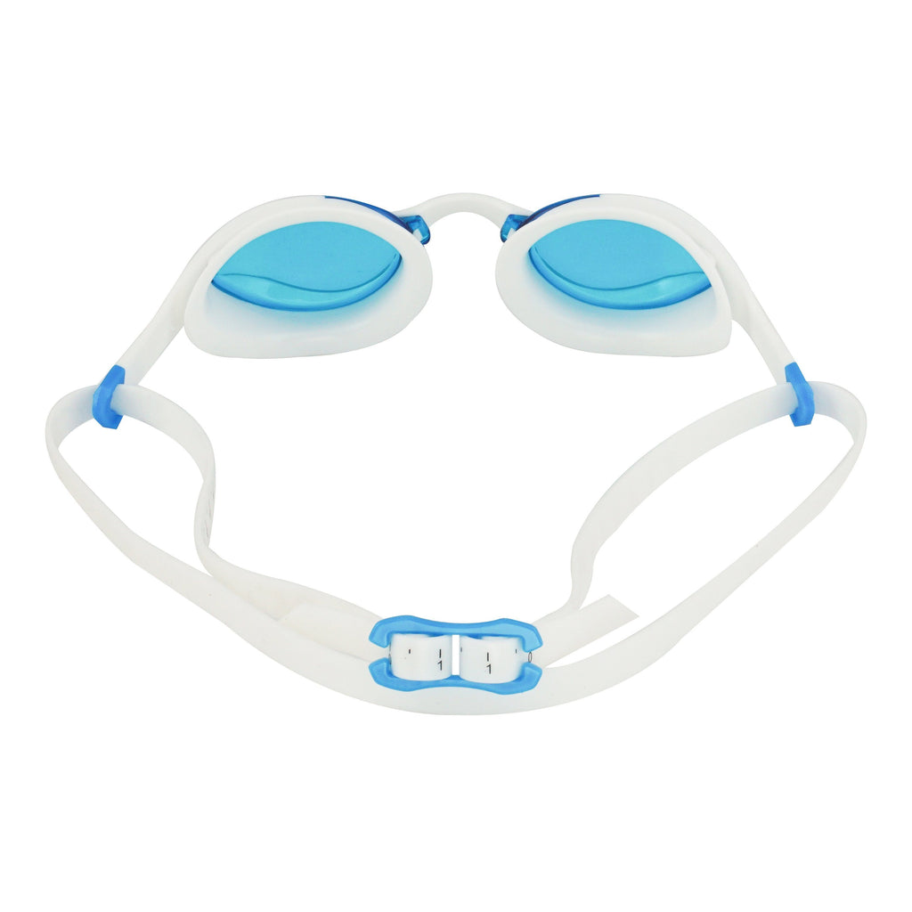 blue goggles New Wave Fusion Swim Goggles