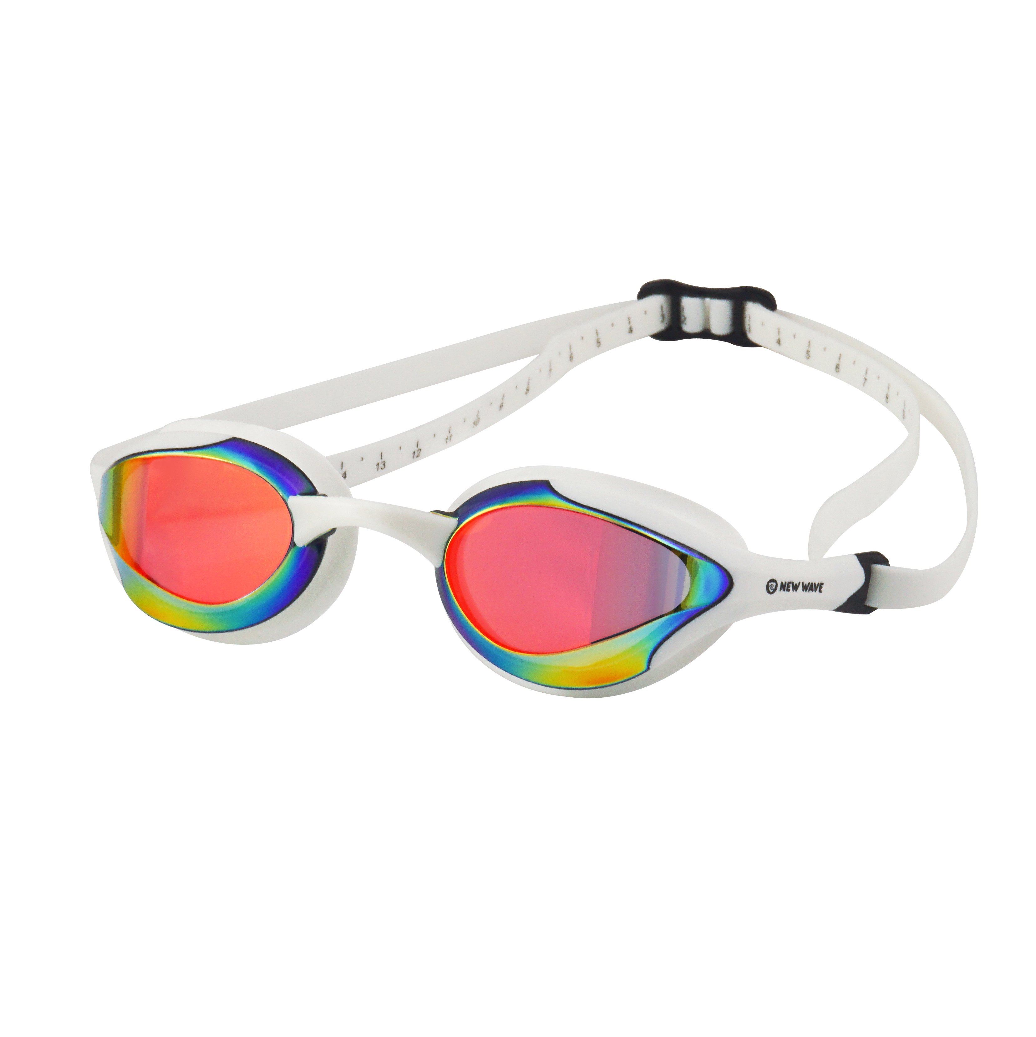 New Wave Swim Goggles - Molten Pearl (Revo Lens & White Frame)