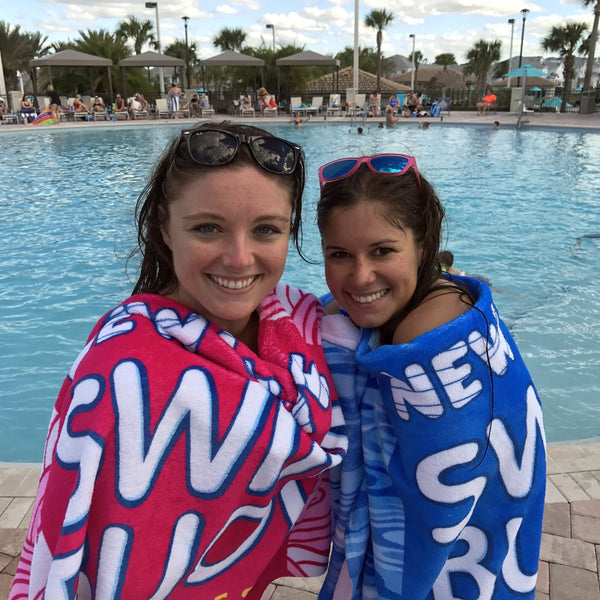 Towel Pink - New Wave Polar Fleece Swim Towel-Blanket-Shawl best open water swim buoy