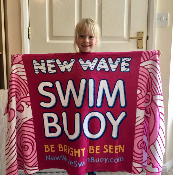 Towel Pink - New Wave Polar Fleece Swim Towel-Blanket-Shawl best open water swim buoy