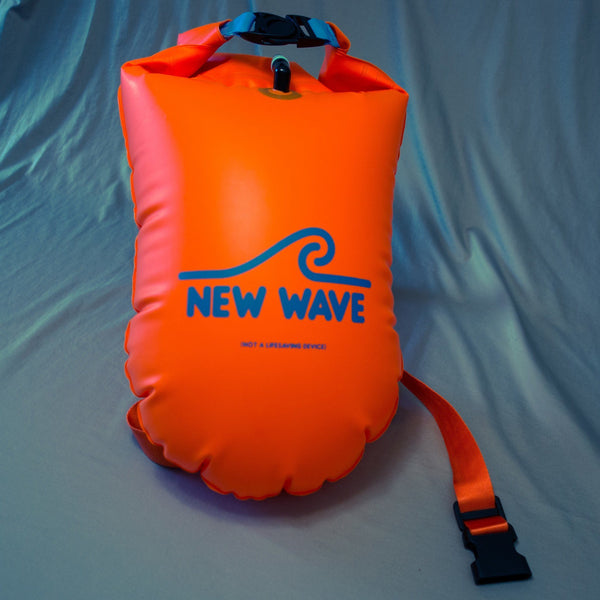 Swim Buoy - New Wave Open Water Swim Buoy - Large (20 Liter) - TPU Orange