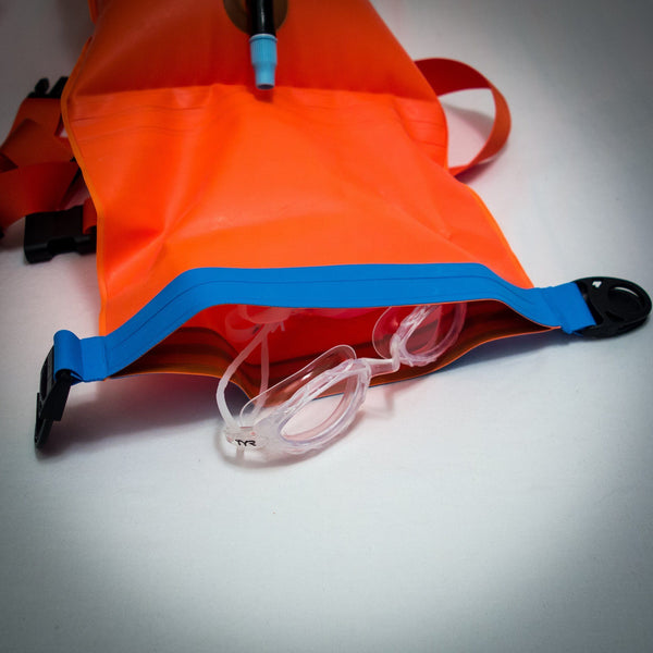 Swim Buoy - New Wave Open Water Swim Buoy - Medium (15 Liter) - TPU Orange