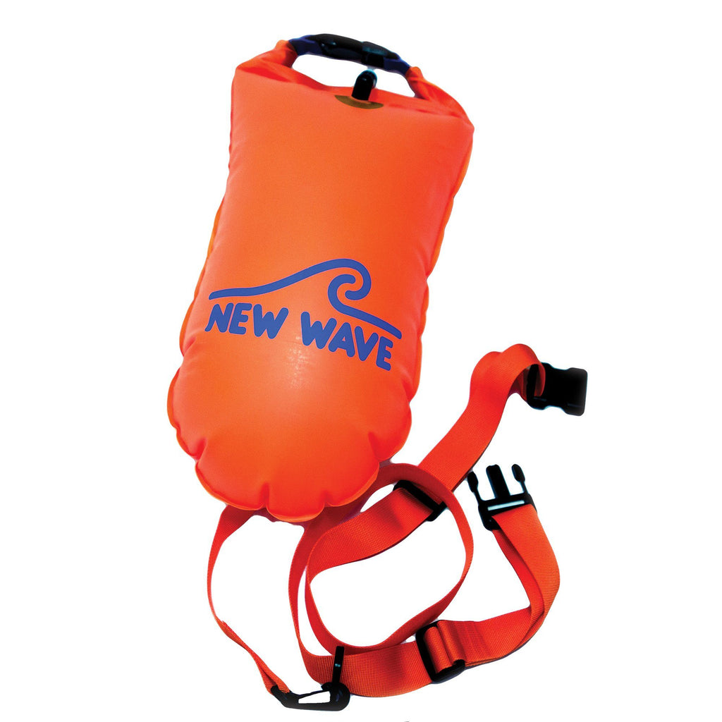 Swim Buoy - New Wave Open Water Swim Buoy - Medium (15 Liter) - TPU Orange