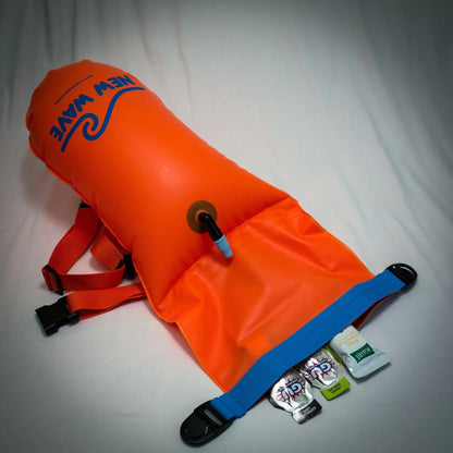 Swim Buoy - New Wave Open Water Swim Buoy - Medium (15 Liter) - TPU Orange