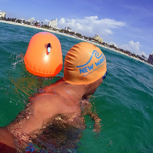 Swim Buoy - New Wave Swim Bubble For Open Water Swimmers And Triathletes - Orange