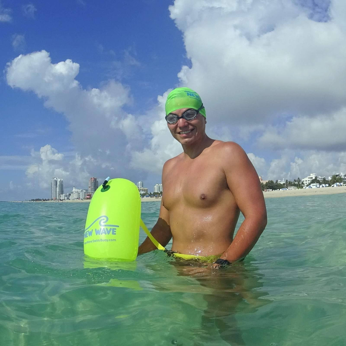 Swim Buoy - New Wave Swim Bubble For Open Water Swimmers And Triathletes - Orange