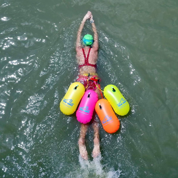 Swim Buoy - New Wave Swim Bubble For Open Water Swimmers And Triathletes - Orange