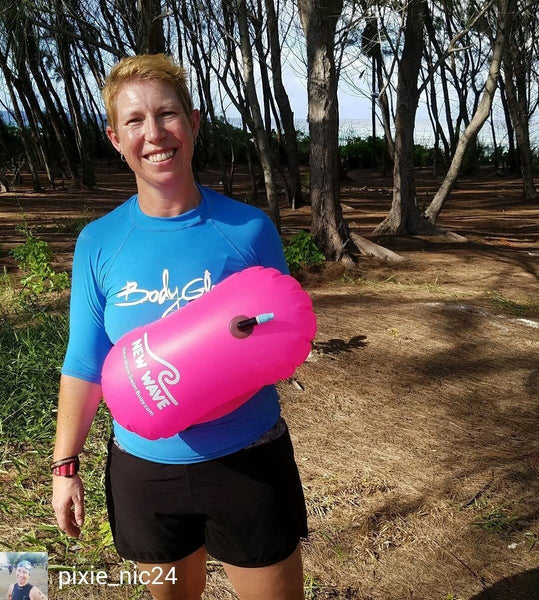 Swim Buoy - New Wave Swim Bubble For Open Water Swimmers And Triathletes - Pink