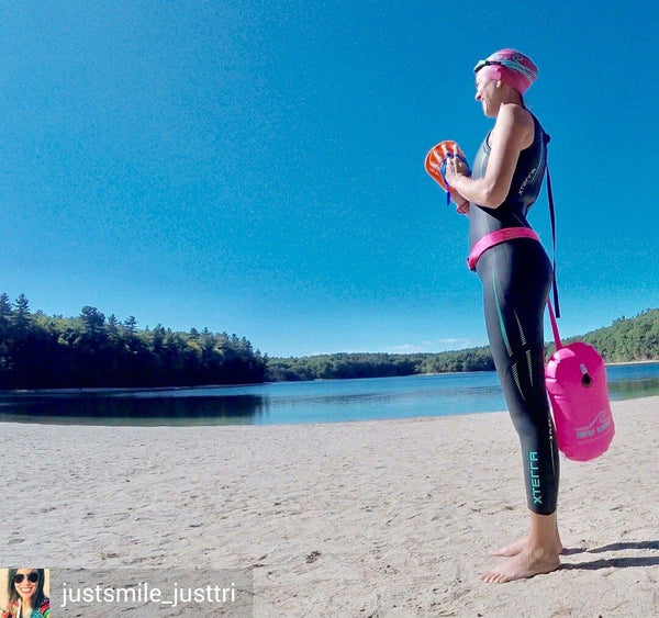 Swim Buoy - New Wave Swim Bubble For Open Water Swimmers And Triathletes - Pink