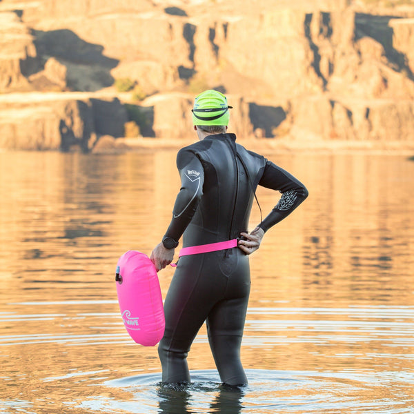 Swim Buoy - New Wave Swim Bubble For Open Water Swimmers And Triathletes - Pink