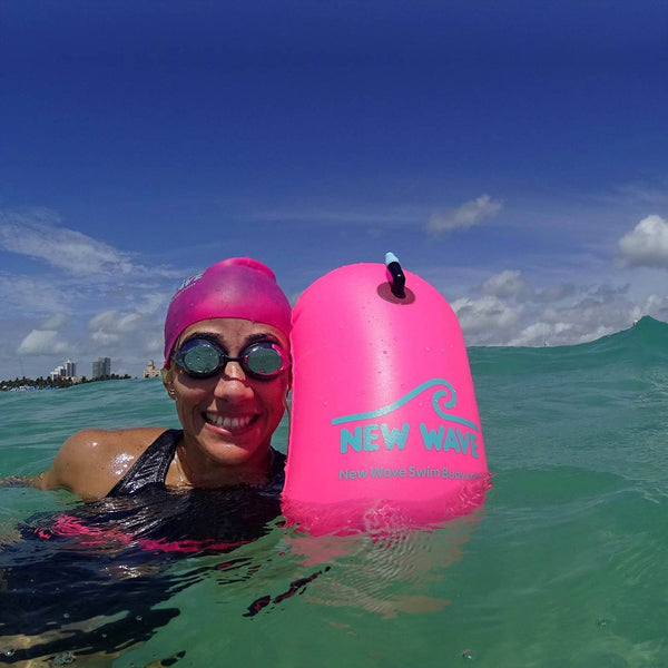 New Wave Swim Bubble for Open Water Swimmers and Triathletes - Pink best open water swim buoy