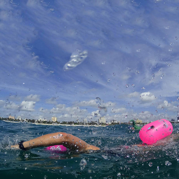 New Wave Swim Bubble for Open Water Swimmers and Triathletes - Pink best open water swim buoy