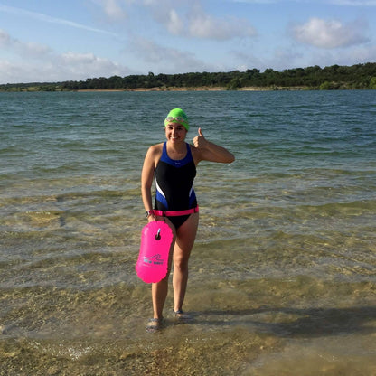 New Wave Swim Bubble for Open Water Swimmers and Triathletes - Pink best open water swim buoy