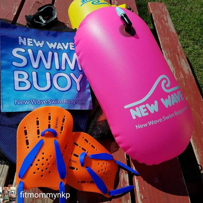 Swim Buoy - New Wave Swim Bubble For Open Water Swimmers And Triathletes - Pink