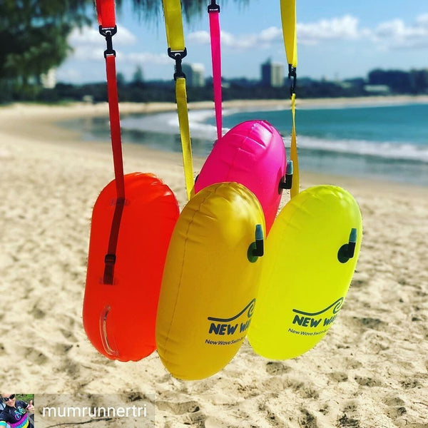 Swim Buoy - New Wave Swim Bubble For Open Water Swimmers And Triathletes - Yellow