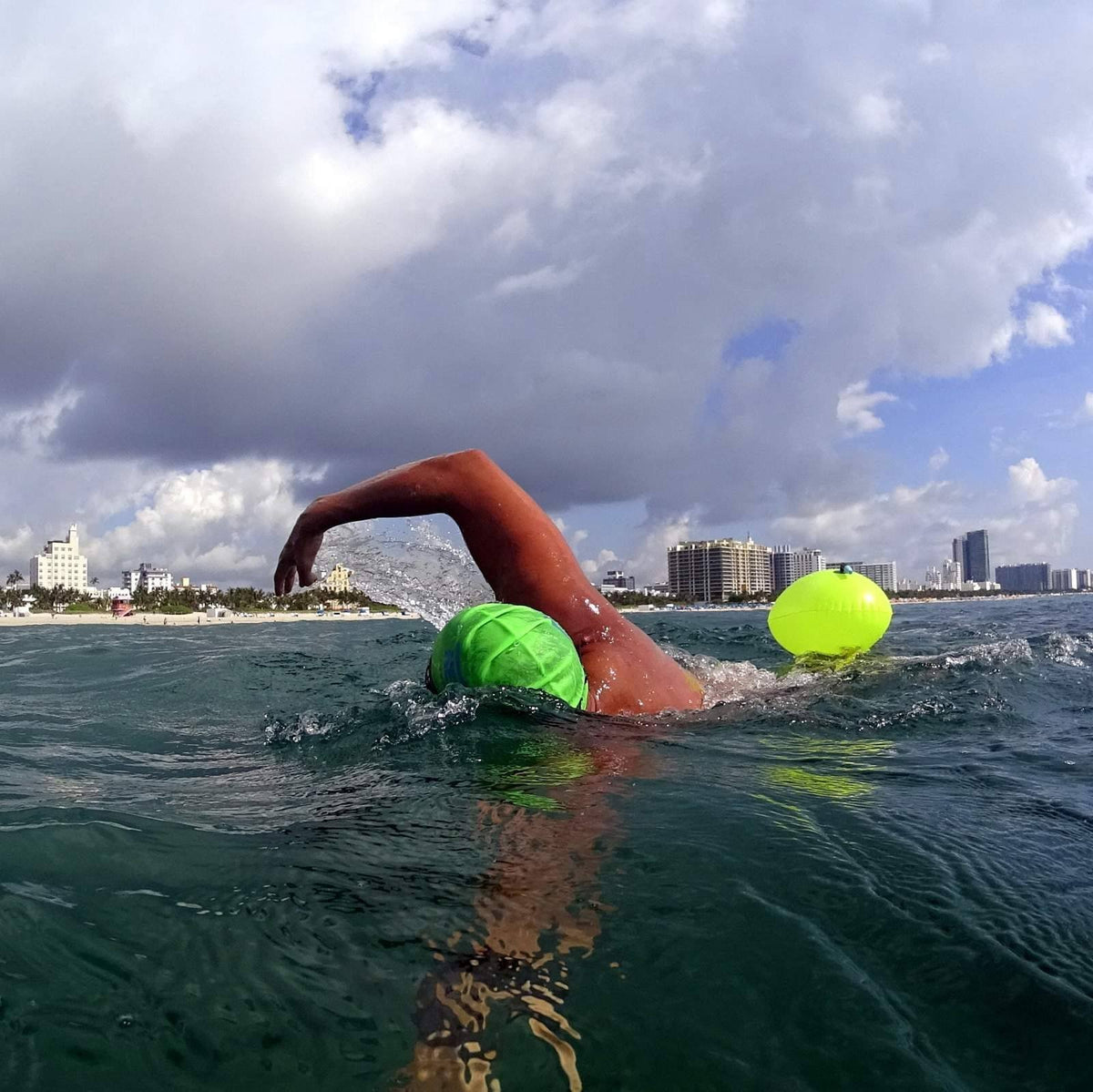 Swim Buoy - New Wave Swim Bubble For Open Water Swimmers And Triathletes - Yellow