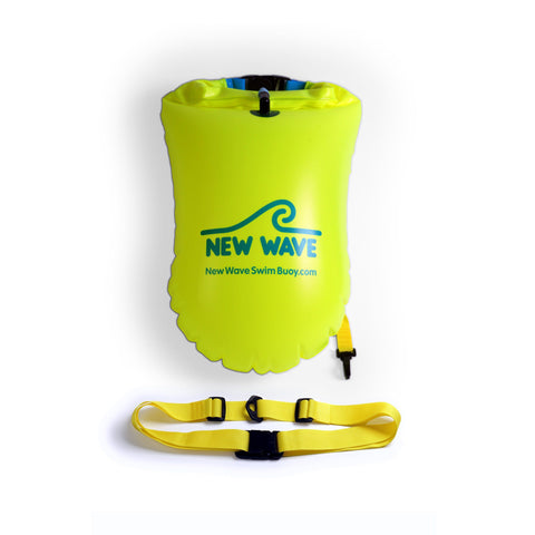 Swim Buoy - New Wave Swim Buoy - Large (20 Liter) - PVC Neon Green Fluo