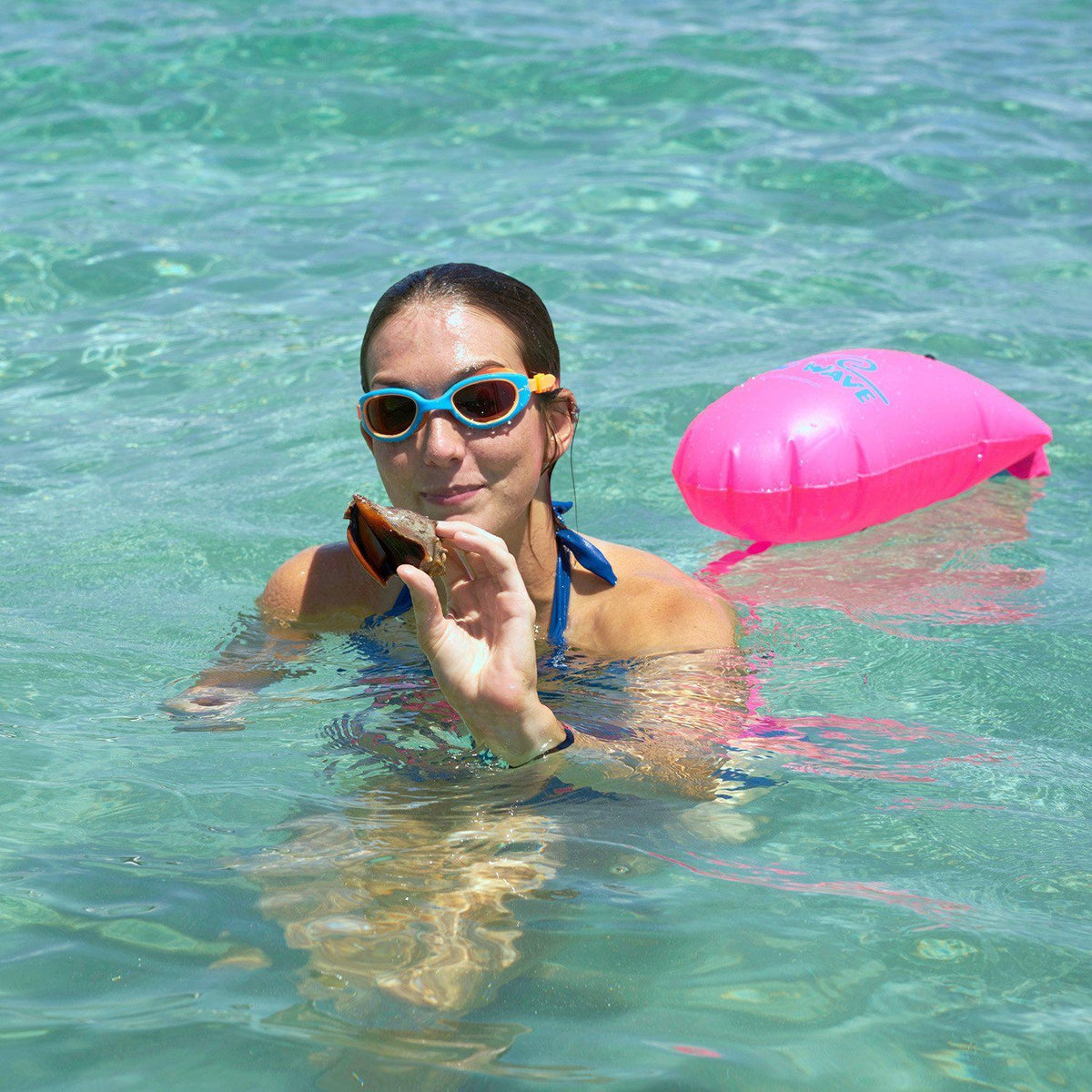 Pink New Wave Swim Buoy - Medium 15 Liter PVC best open water swim buoy