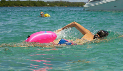 Pink New Wave Swim Buoy - Medium 15 Liter PVC best open water swim buoy