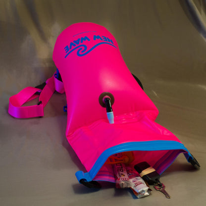 Pink New Wave Swim Buoy - Medium 15 Liter PVC best open water swim buoy