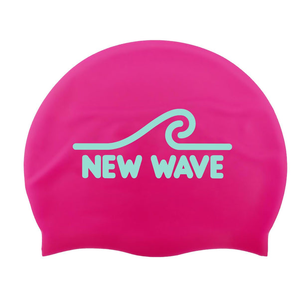 Swim Cap Pink - New Wave Silicone Swim Cap best open water swim buoy