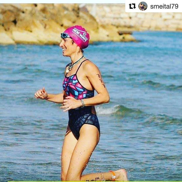 Swim Cap Pink - New Wave Silicone Swim Cap best open water swim buoy