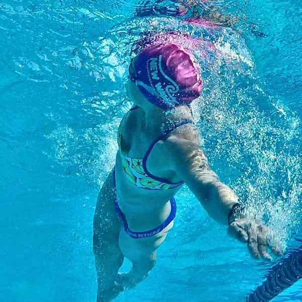 Swim Cap Pink - New Wave Silicone Swim Cap best open water swim buoy