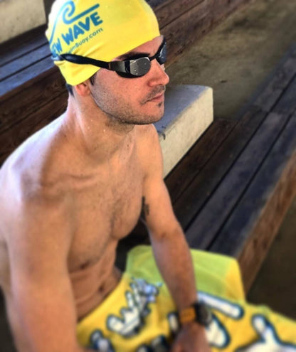 Swim Cap - Swim Cap Yellow - New Wave Silicone Swim Cap
