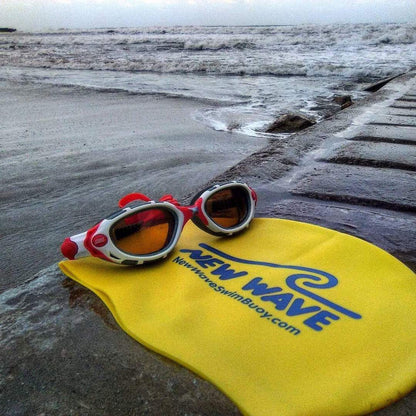 Swim Cap Yellow - New Wave Silicone Swim Cap best open water swim buoy