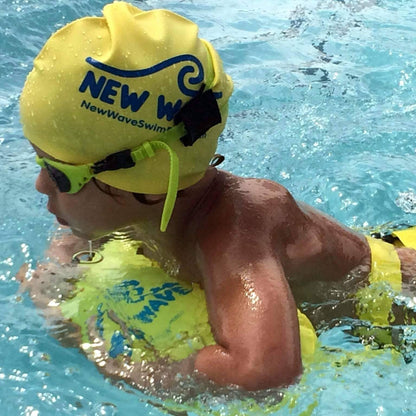 Swim Cap Yellow - New Wave Silicone Swim Cap best open water swim buoy
